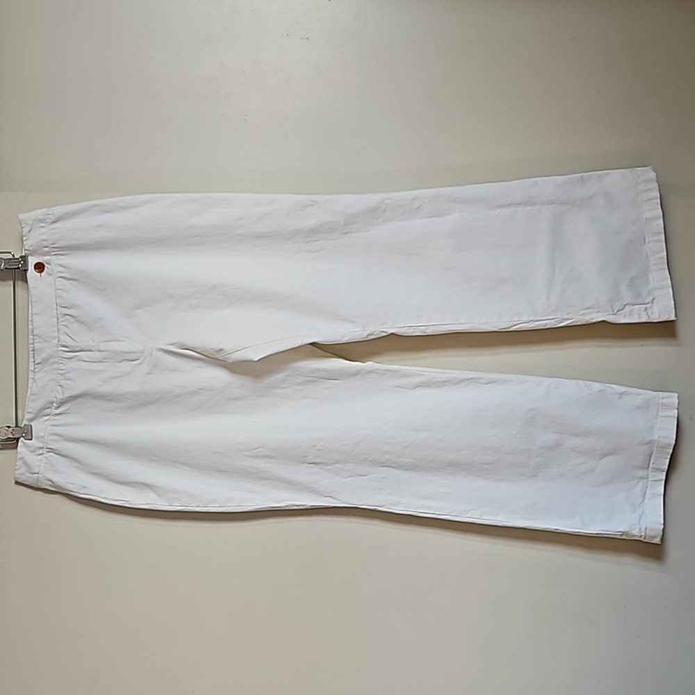 Tommy Bahamas Vintage White Stretch Pants Wide Leg Size 16